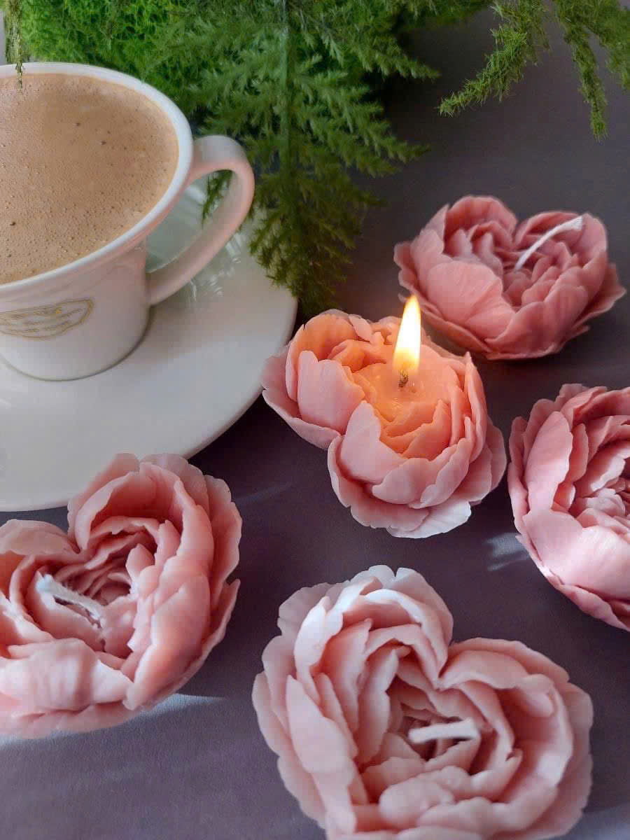 Blooming Hearts Candle - Pack of 2