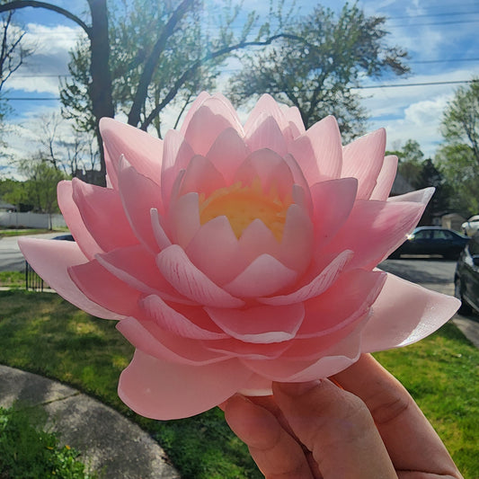 Realistic Lotus Candle – Handcrafted from Natural Beeswax