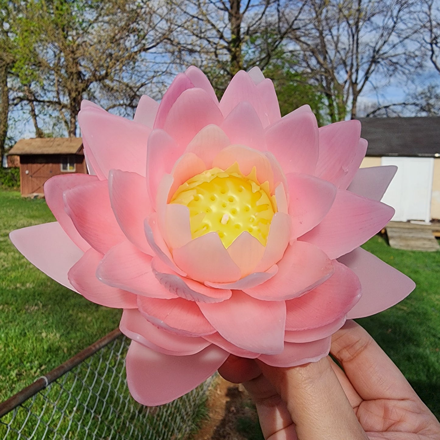 Realistic Lotus Candle – Handcrafted from Natural Beeswax