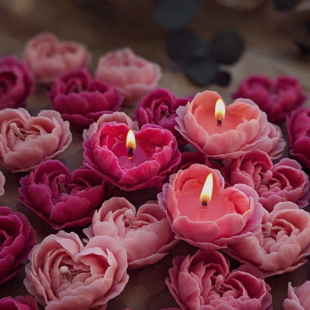 Blooming Hearts Candle - Pack of 2